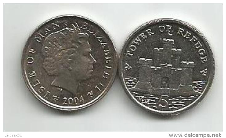 Isle Of Man 5 Pence 2004. Tower Of Refuge - Isle Of Man