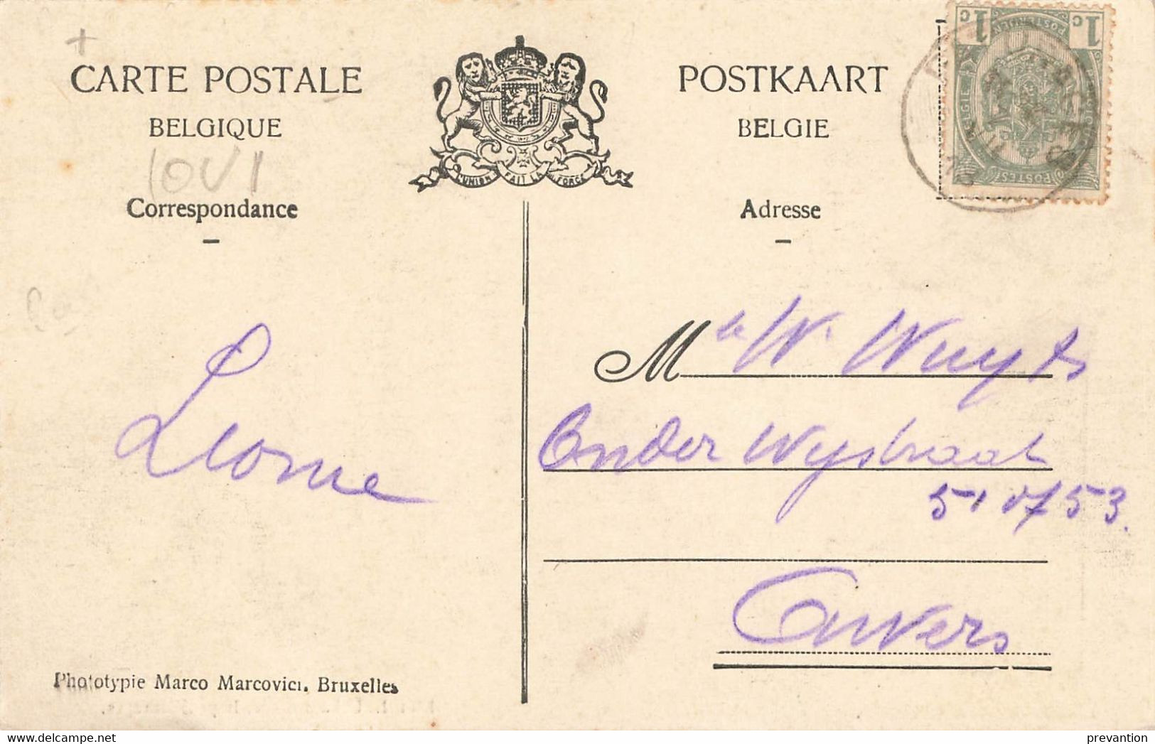 PATURAGES - Porte De Pâturages - Carte Colorée Et Circulé En 1913 Vers ANVERS - Colfontaine