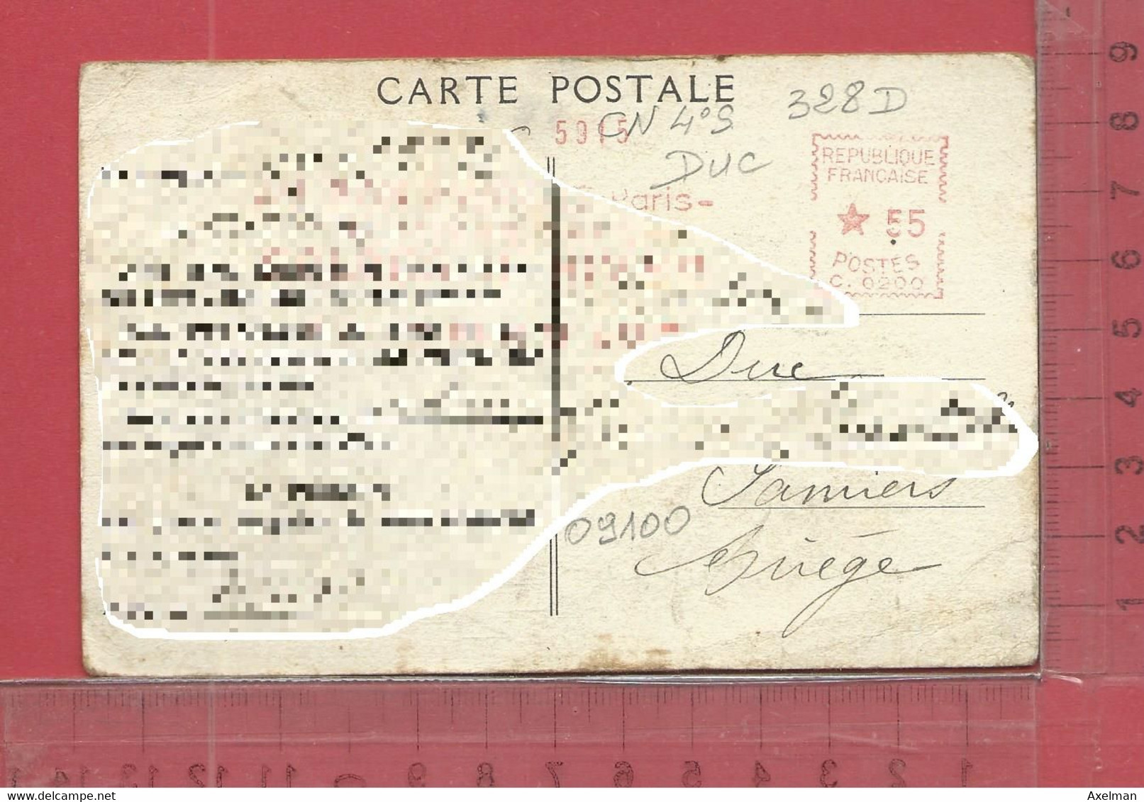 CARTE NOMINATIVE : DUC    à  09100  Pamiers - Genealogy