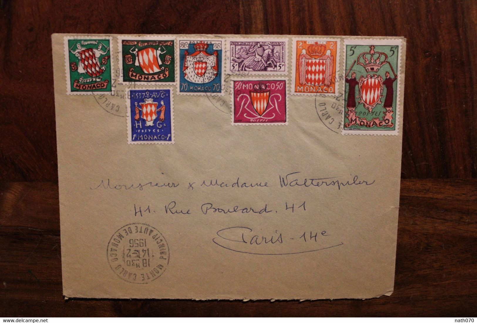 1956 Principauté De Monaco Monte Carlo Cover - Lettres & Documents