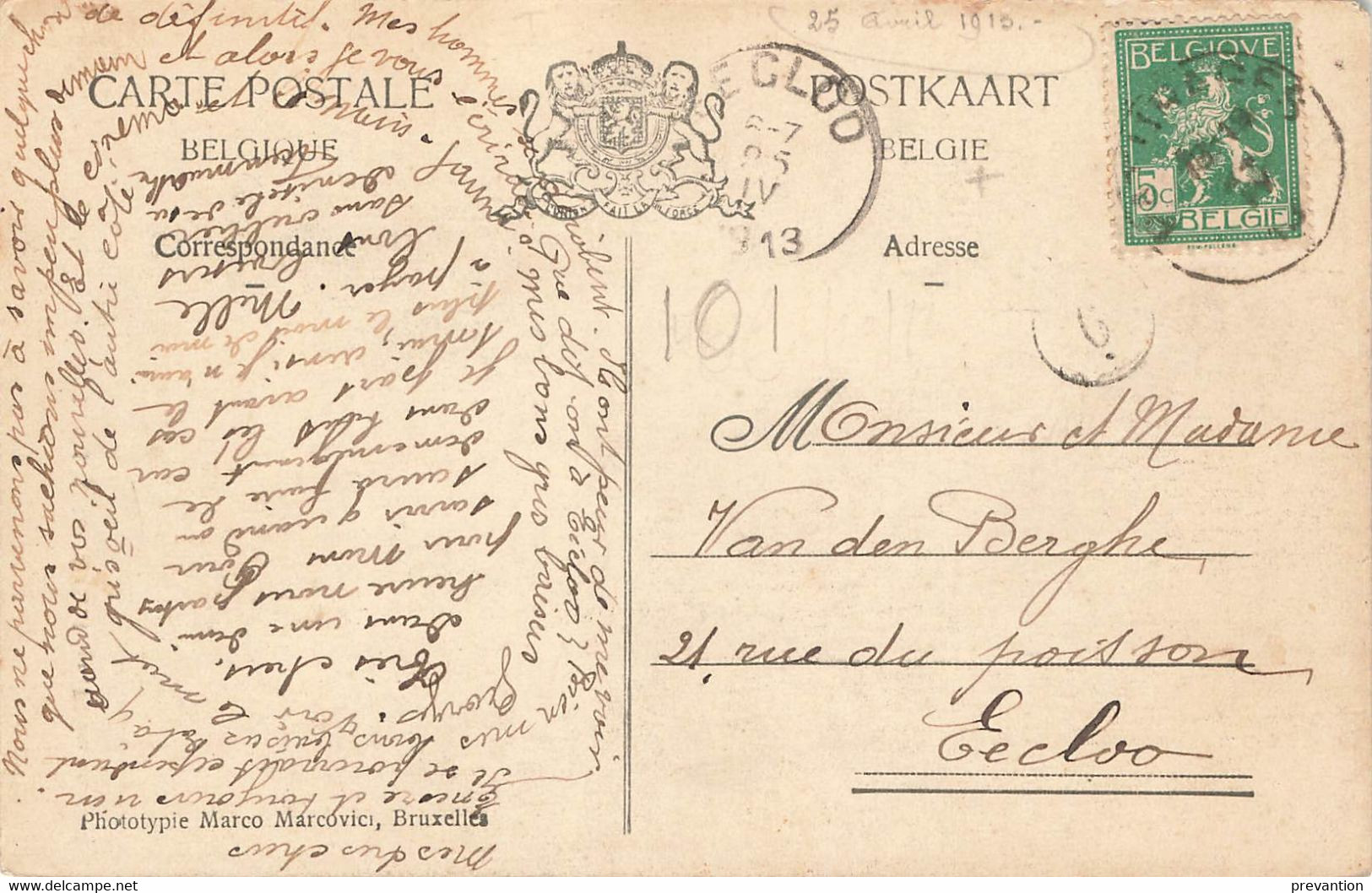 PATURAGES - Le Fond De Grisoeuil - Carte Colorée Et Circulé En 1913 Vers Eecloo - Colfontaine