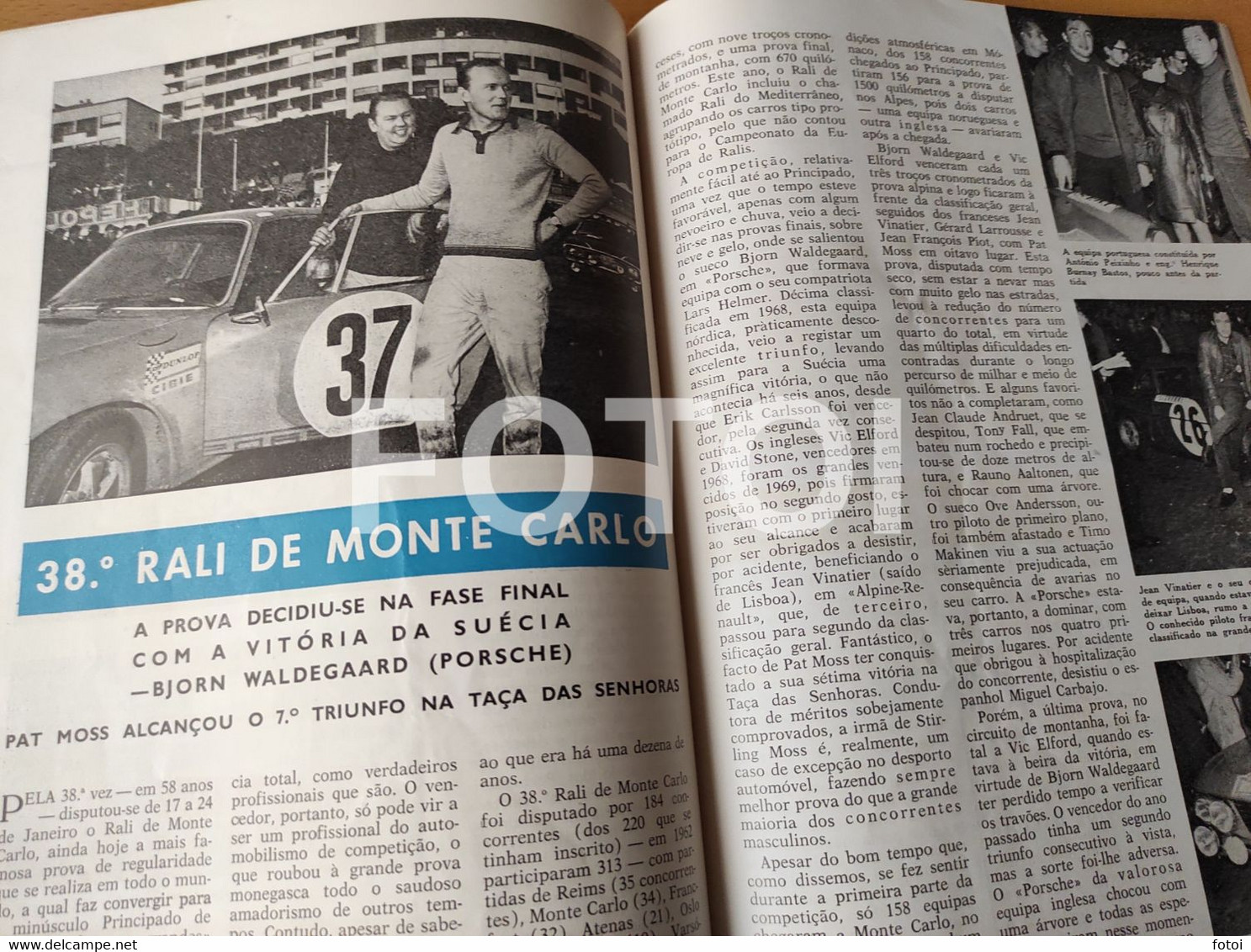 1969 PORSCHE 911 RALLYE MONTE CARLO CASTRO DAIRE REVISTA  ACP AUTOMOVEL CLUB PORTUGAL - Tijdschriften