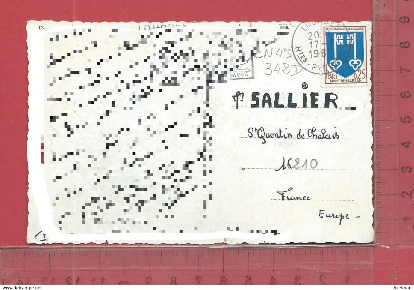 CARTE NOMINATIVE : SALLIER  à  16210  Saint-Quentin De Chalais - Genealogy