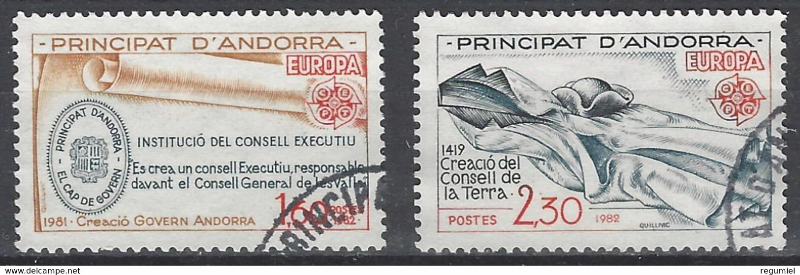 Andorra Francesa U 300/301 (o) Usado. 1982 - Used Stamps