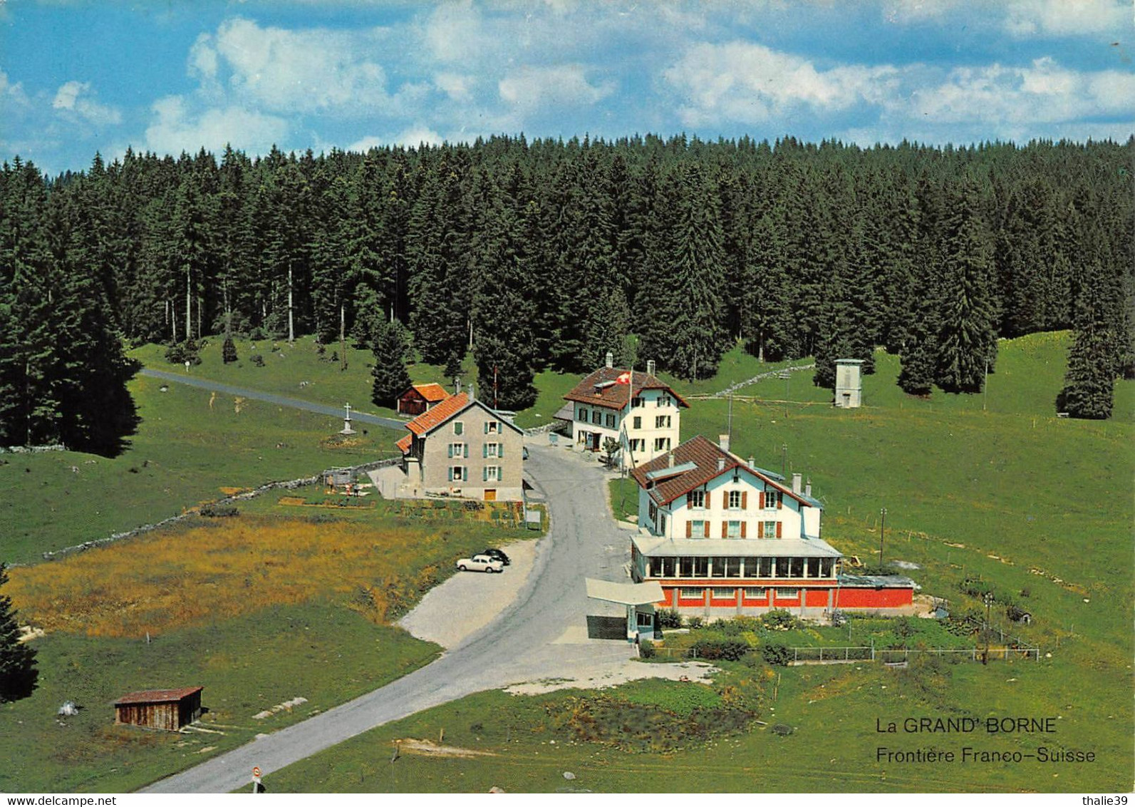 Ste Sainte Croix L'Auberson Douane Café De La Grand Borne Station Essence Avia Vue Aérienne - Sainte-Croix 