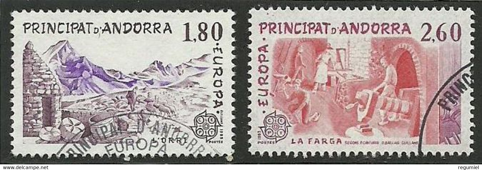 Andorra Francesa U 313/314 (o) Usado. 1983 - Used Stamps