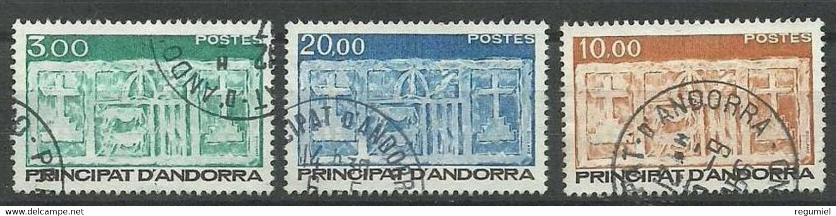 Andorra Francesa U 335/337 (o) Usado. 1984 - Usati