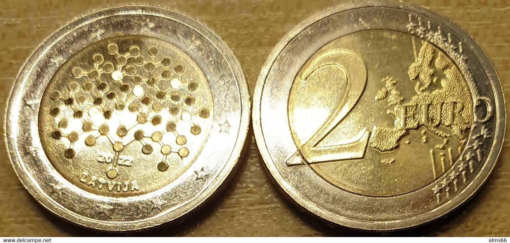 Latvia 2 Euro 2022 UNC < 100 Y. For The Bank Of Latvia > - Lettonie