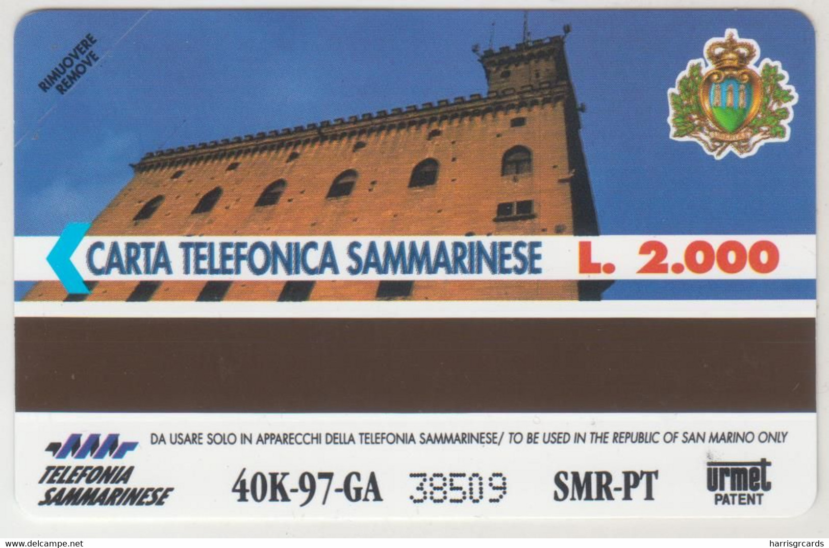 SAN MARINO - Ariete, RSM 021, 2.000 L, Tirage 40.000, Mint - San Marino