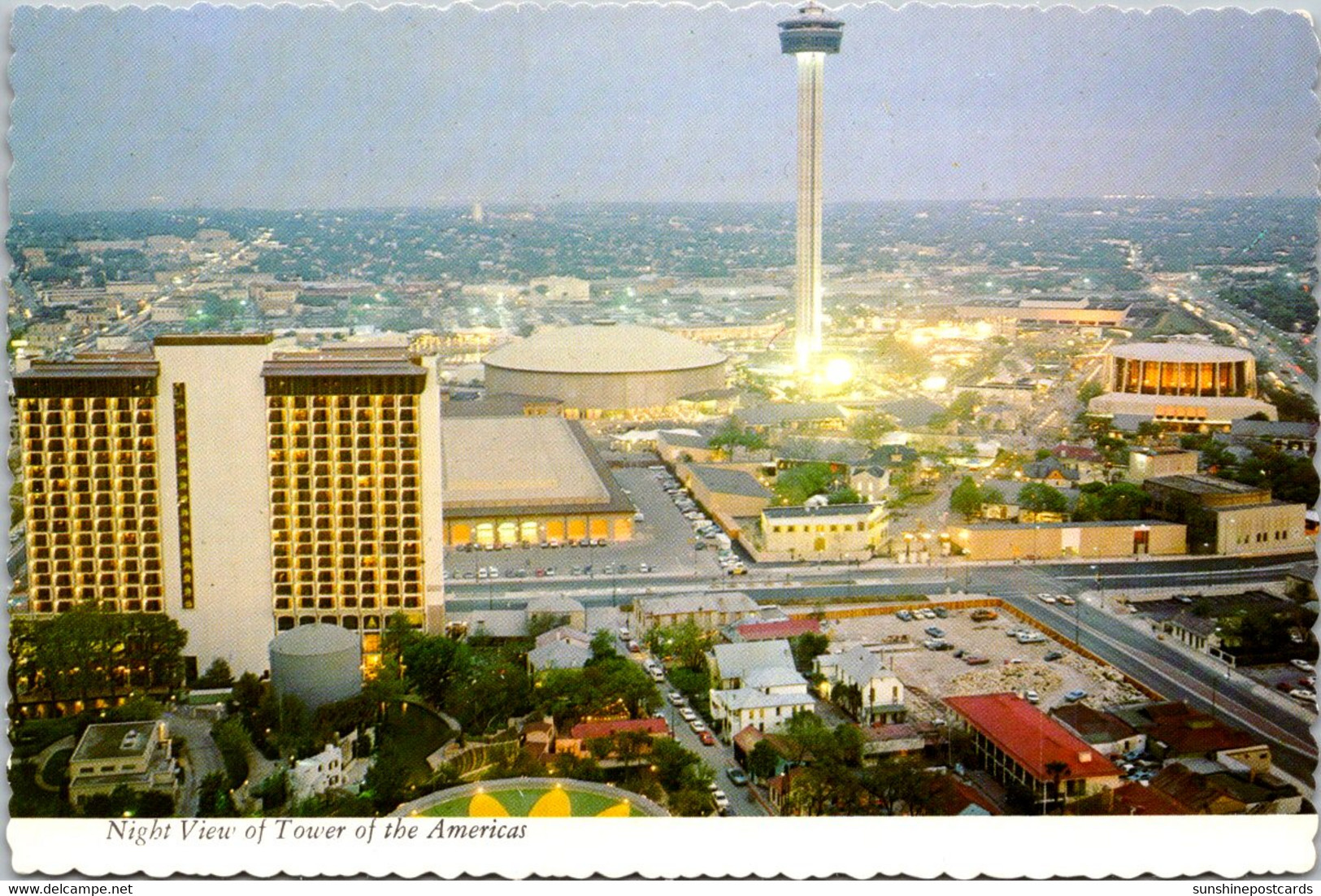 Texas San Antonio Tower Of The Americas At Night - San Antonio