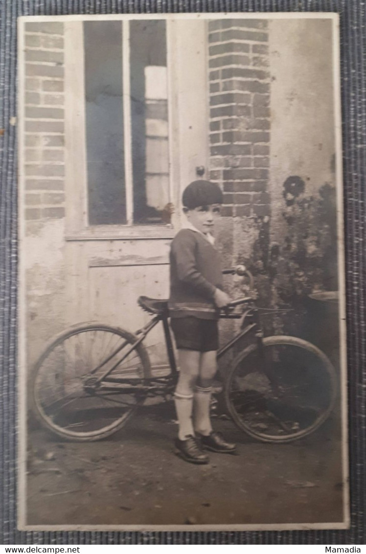 CARTE POSTALE ANCIENNE FANTAISIE ENFANT ET VELO ANNEES 1910-1920 - Autres & Non Classés