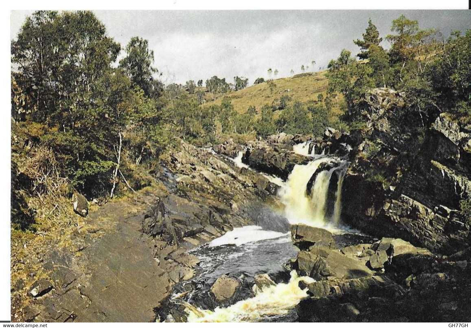 CP "FALLS OF ROGIE Near STRATHPEFFER" -HIGHLANDS -J. Arthur Dixon Photogravure Post Card - Ross & Cromarty