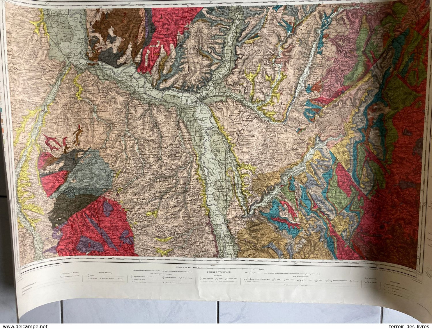 Carte Topographique Et Géologique CHAROLLES Avec Note Explicative VARENNE SAINT GERMAIN Varenne-St-Germain St-Yan Chasse - Bourbonnais