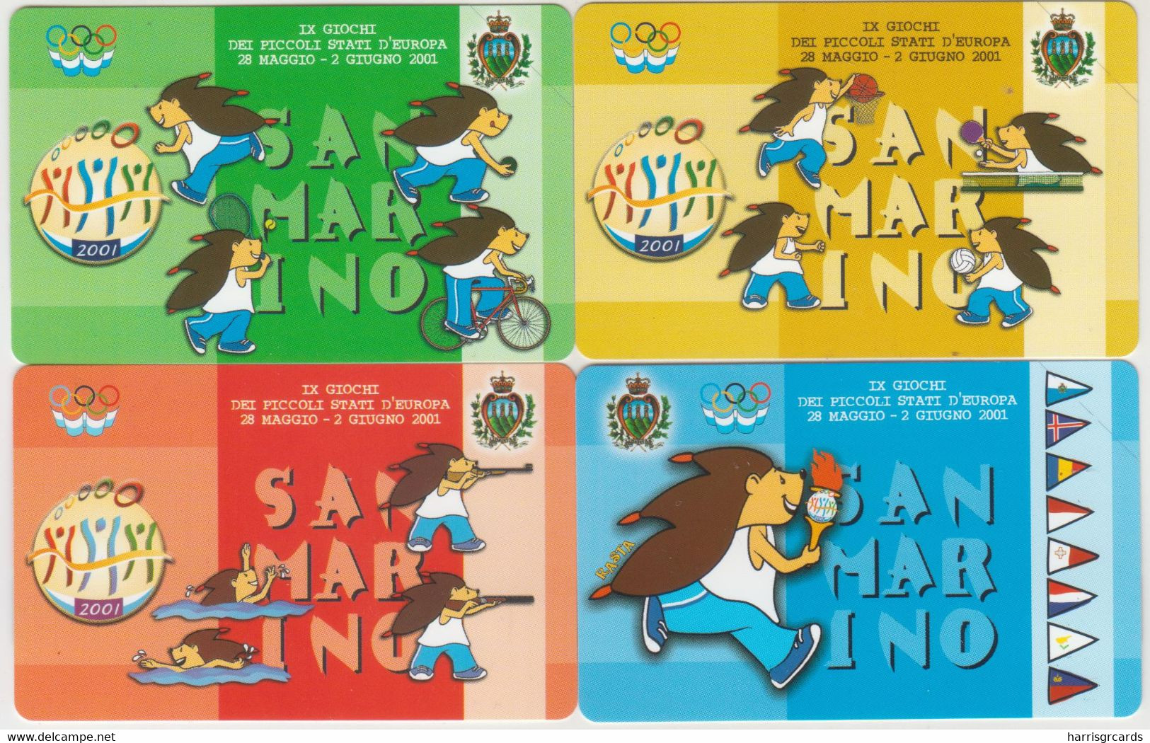 SAN MARINO - IX Small European Coutries Games Set 4 Cards, RSM 065,066,067,068, Mint - San Marino