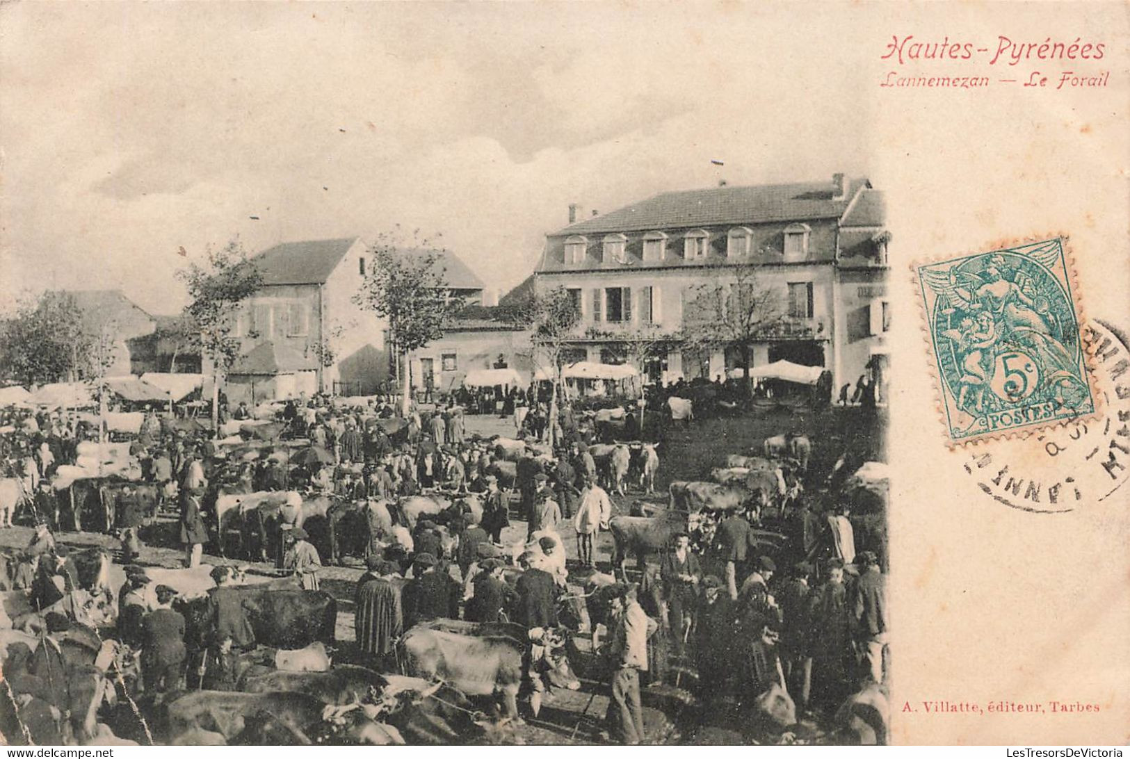 CPA Lannemezan - Le Forail - Hautes Pyrénées - A Villatte Editeur - Foire Aux Bestiaux - Kermissen