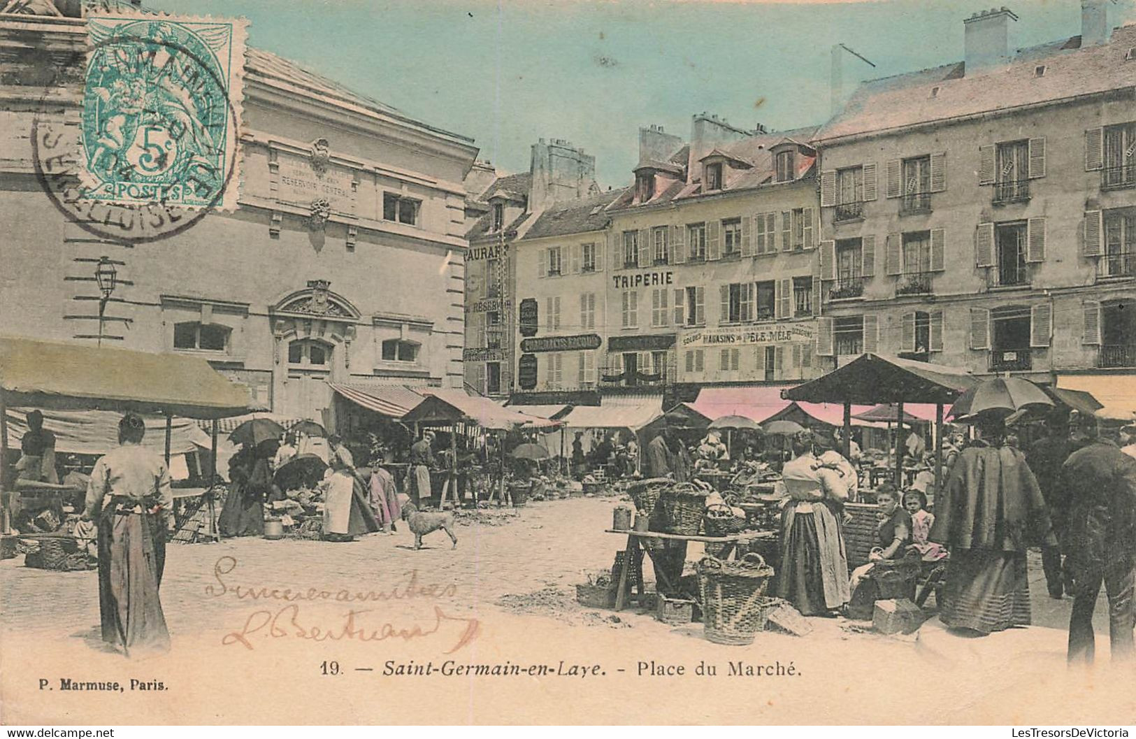 CPA Saint Germain En Laye - Place Du Marché - P Marmuse  - Paris - Colorisé - Marktplaatsen