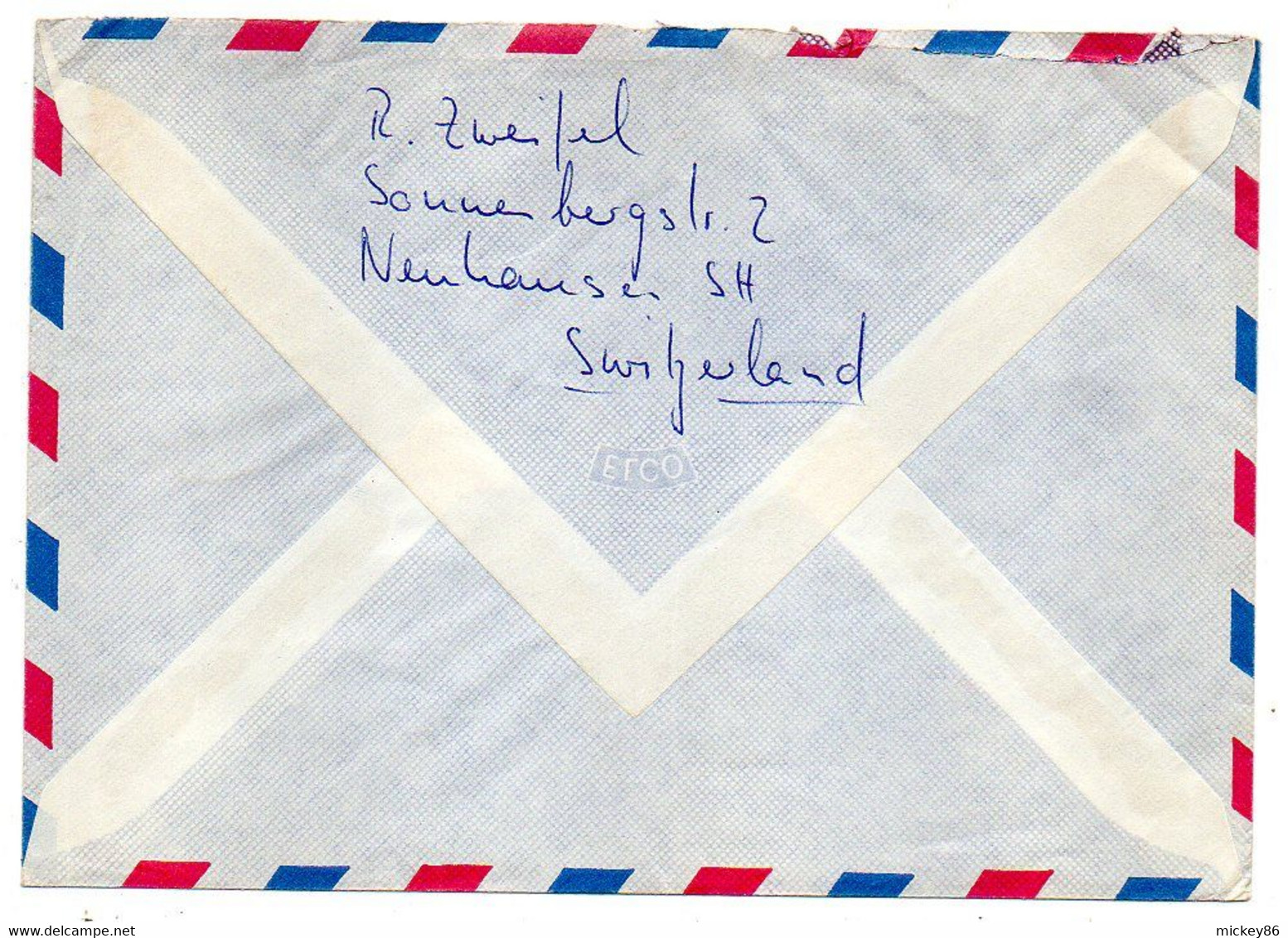 Suisse --1963--Lettre SCHAFFAUSEN  Pour NEW YORK  ( USA ).. Timbre Lausanne EXPO Nationale Seul Sur Lettre ...cachet. - Lettres & Documents