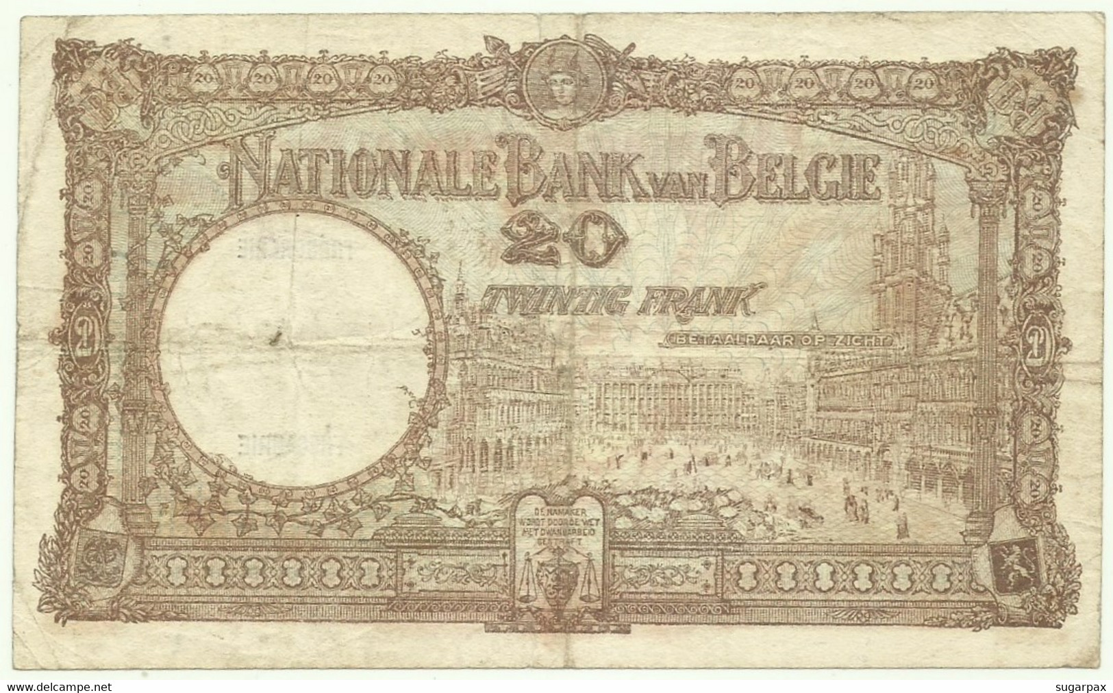 Belgium - 20 Francs - 02.05.1931 - Pick: 98.b - Banque Nationale De Belgique - 20 Francos