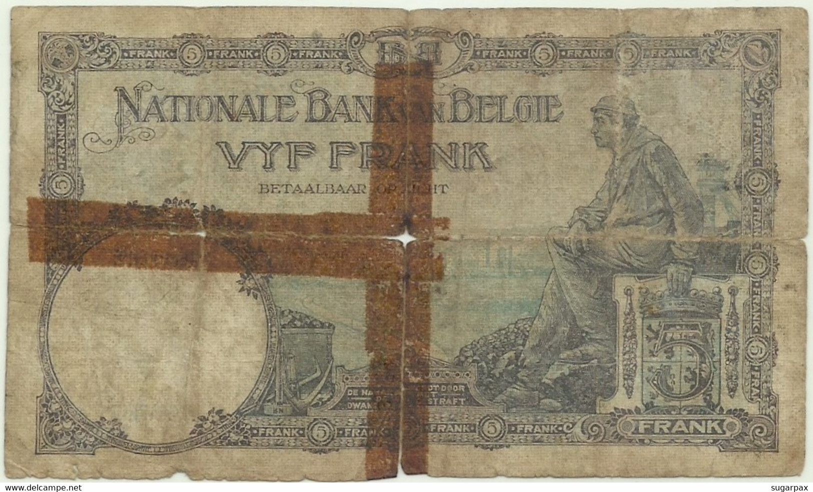 Belgium - 5 Francs - 21.04.1931 - Pick: 97.b - Serie Y15 - Banque Nationale De Belgique - 5 Francos
