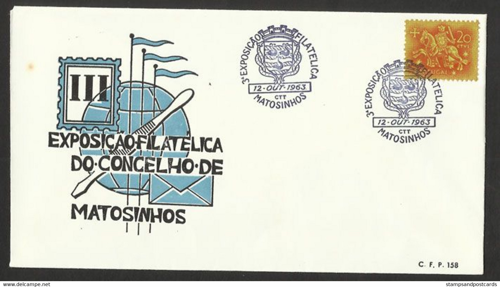 Portugal Cachet Commémoratif  Expo Philatelique Matosinhos 1963 Event Postmark Stamp Expo - Postal Logo & Postmarks