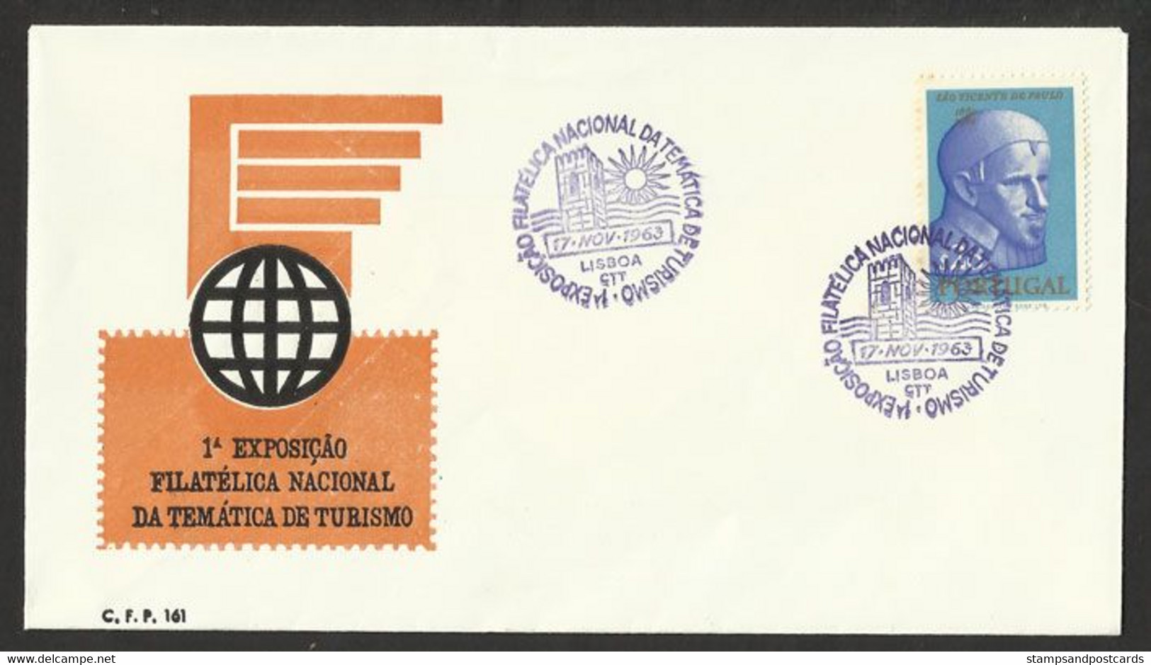 Portugal Cachet Commémoratif  Expo Philatelique Theme Tourisme 1963 Event Postmark Stamp Expo Tourism Topic - Flammes & Oblitérations