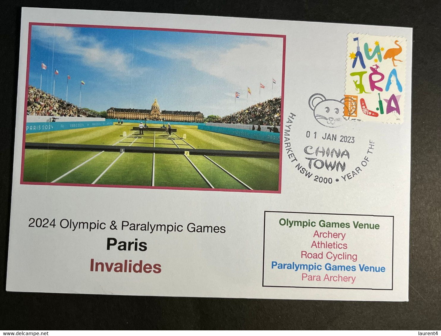 (3 N 22) 2024 France - Paris Olympic Games (1-1-2023) Location - Paris - Invalides (archery - Athletics - Road Cycling) - Summer 2024: Paris