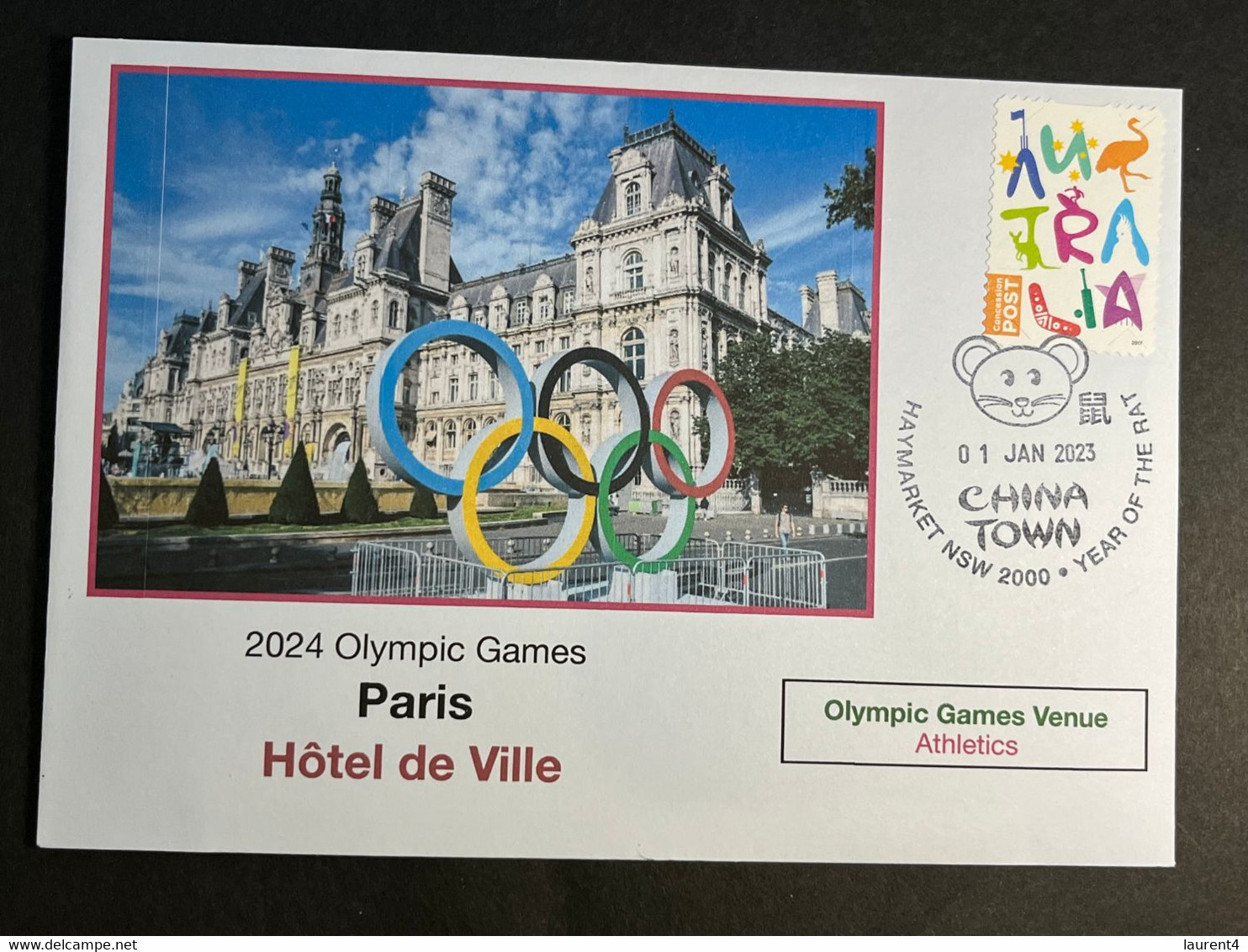 (3 N 22) 2024 France - Paris Olympic Games (1-1-2023) Location - Paris - Hotel De Ville (athletics) - Verano 2024 : París