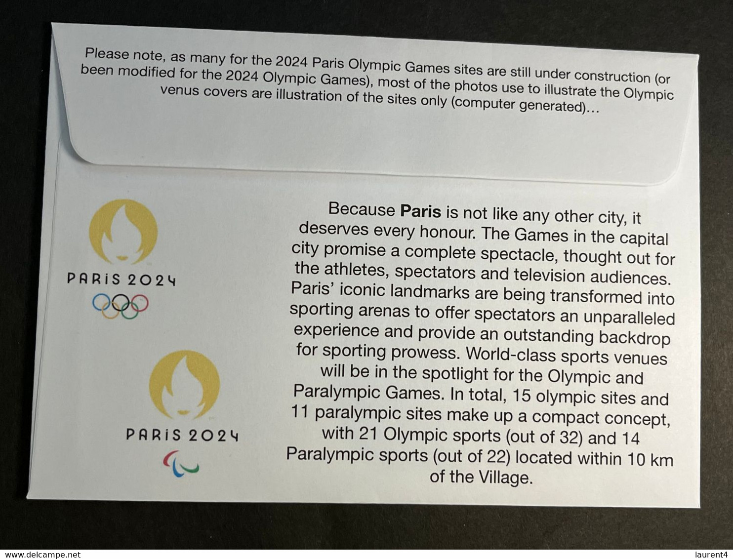 (3 N 22) 2024 France - Paris Olympic Games (1-1-2023) Location - Paris - Hotel De Ville (athletics) - Sommer 2024: Paris