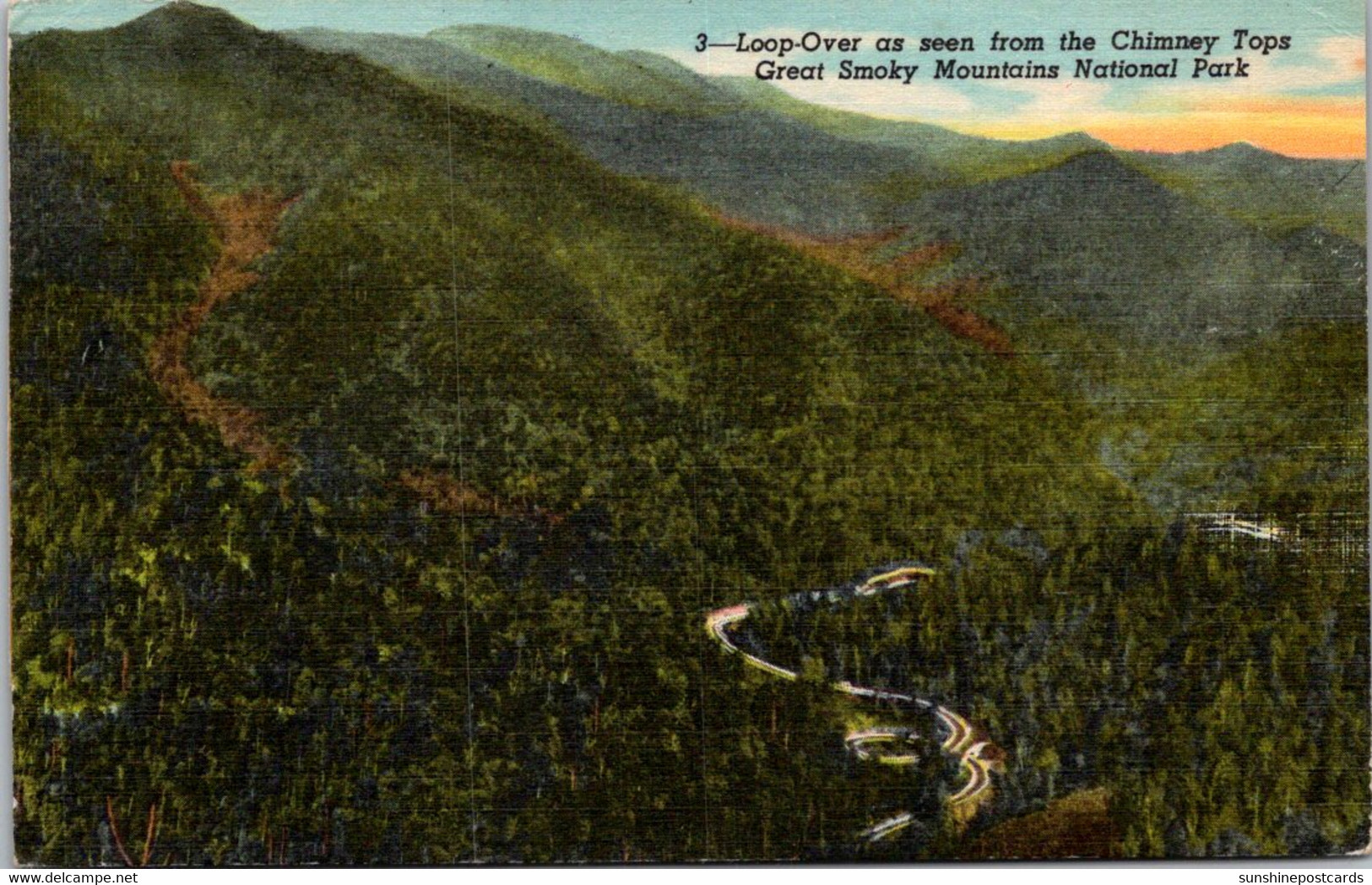 Tennessee Smoky Mountains Loop-Over As Seen From The Chimney Tops - Smokey Mountains