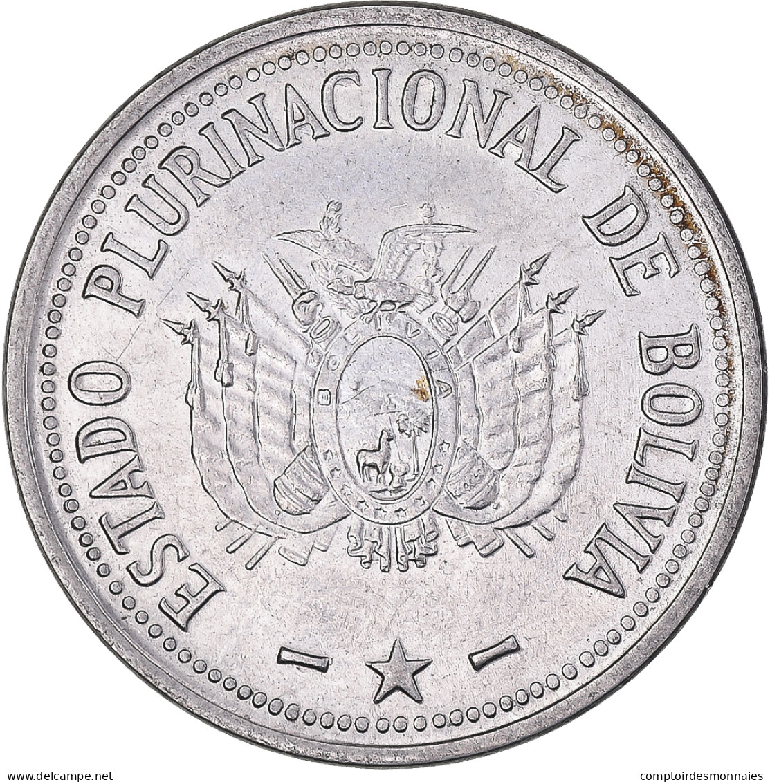 Monnaie, Bolivie, 50 Centavos, 2010 - Bolivie