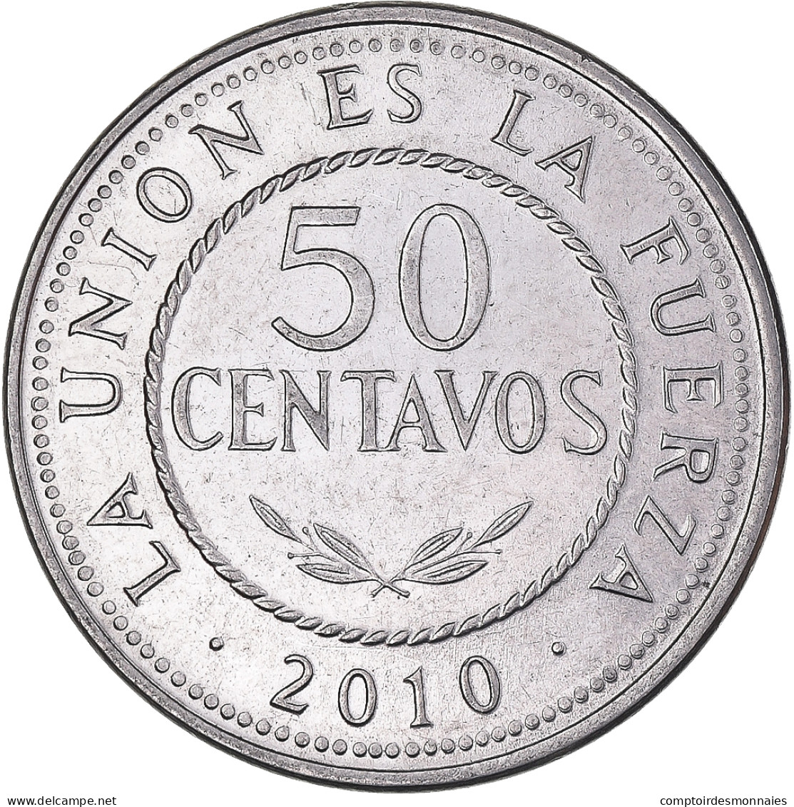 Monnaie, Bolivie, 50 Centavos, 2010 - Bolivie