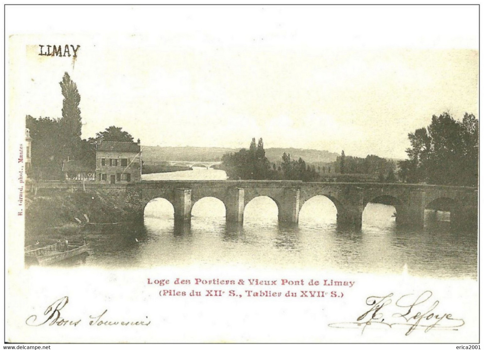 Limay. La Loge Des Portiers Et Le Vieux Pont De Limay. - Limay
