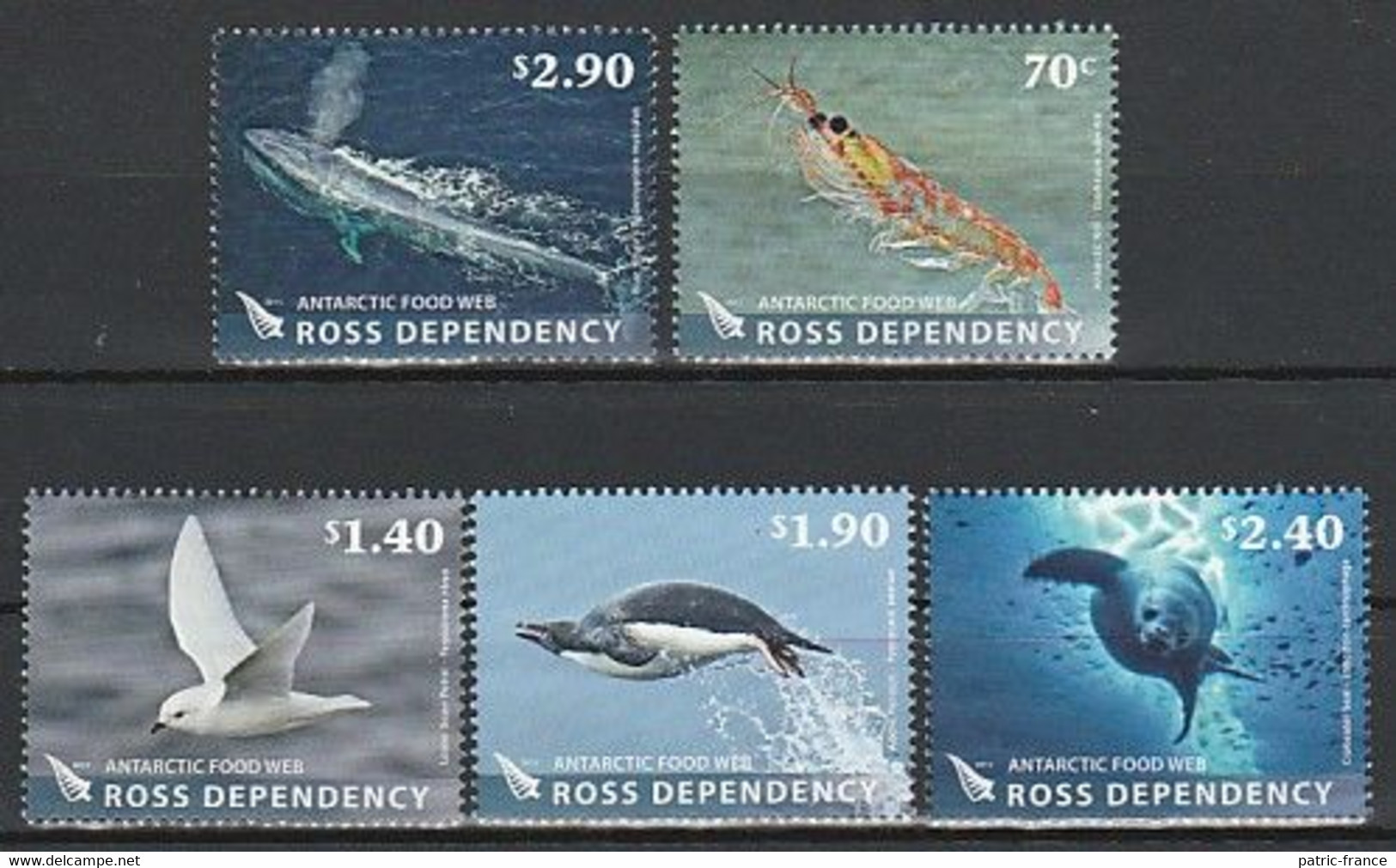 ANTARCTIQUE - ROSS 2013 Chaîne Alimentaire - Yv. 140/144 ** - Unused Stamps