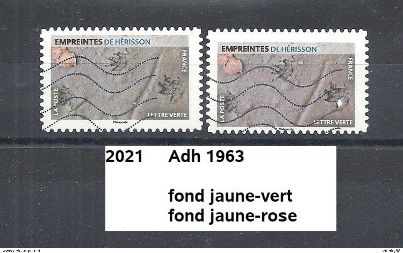 Variété Adhésif De 2021 Oblitéré Y&T N° Adh 1963 Nuance - Gebruikt