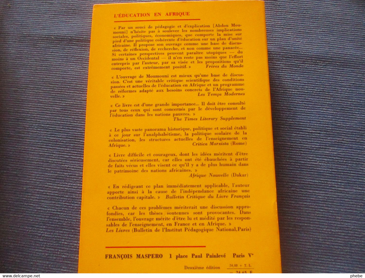 Moumouni /L'éducation En Afrique - Sociologie