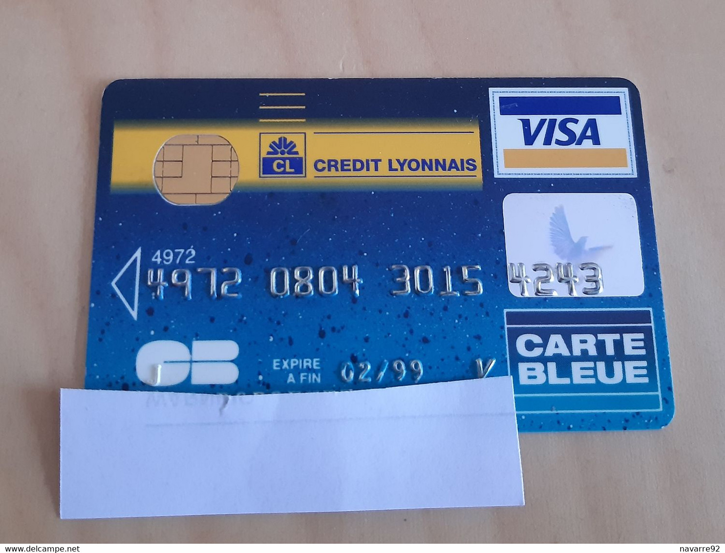 ANCIENNE CARTE A PUCE BANCAIRE CREDIT LYONNAIS FIN ANNEES 90 !!! - Vervallen Bankkaarten