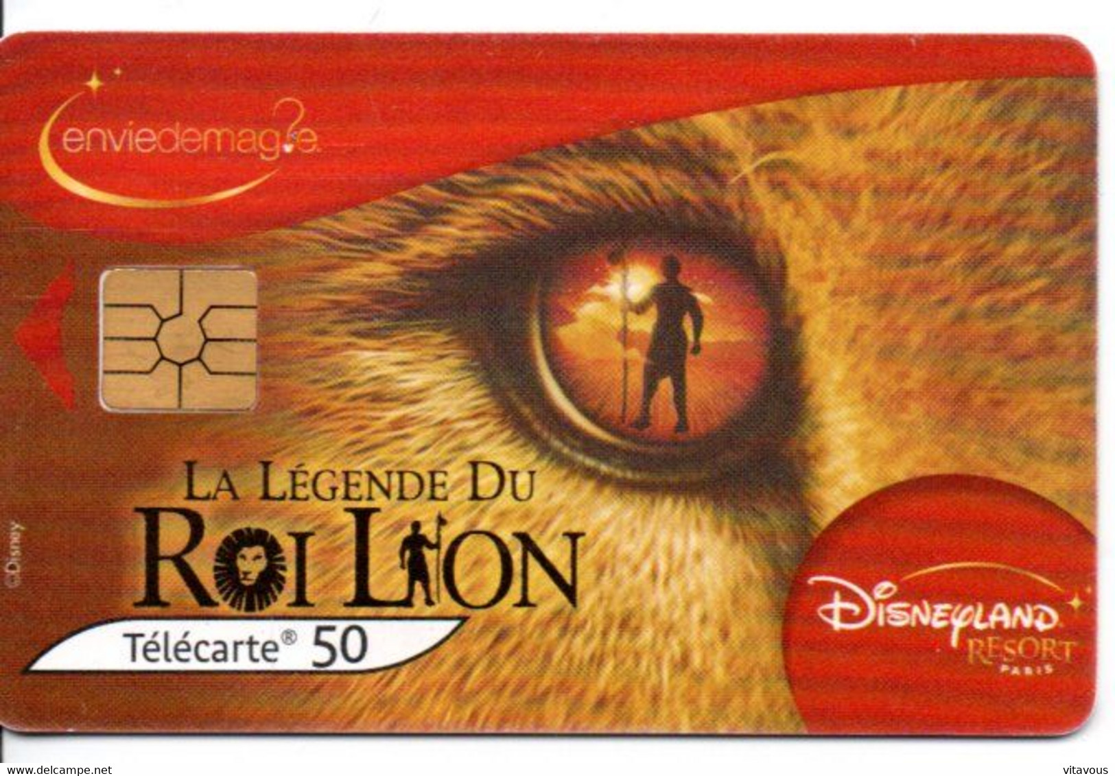 Télécarte France Lion Léo Disney Disneland (W 541) - 2004