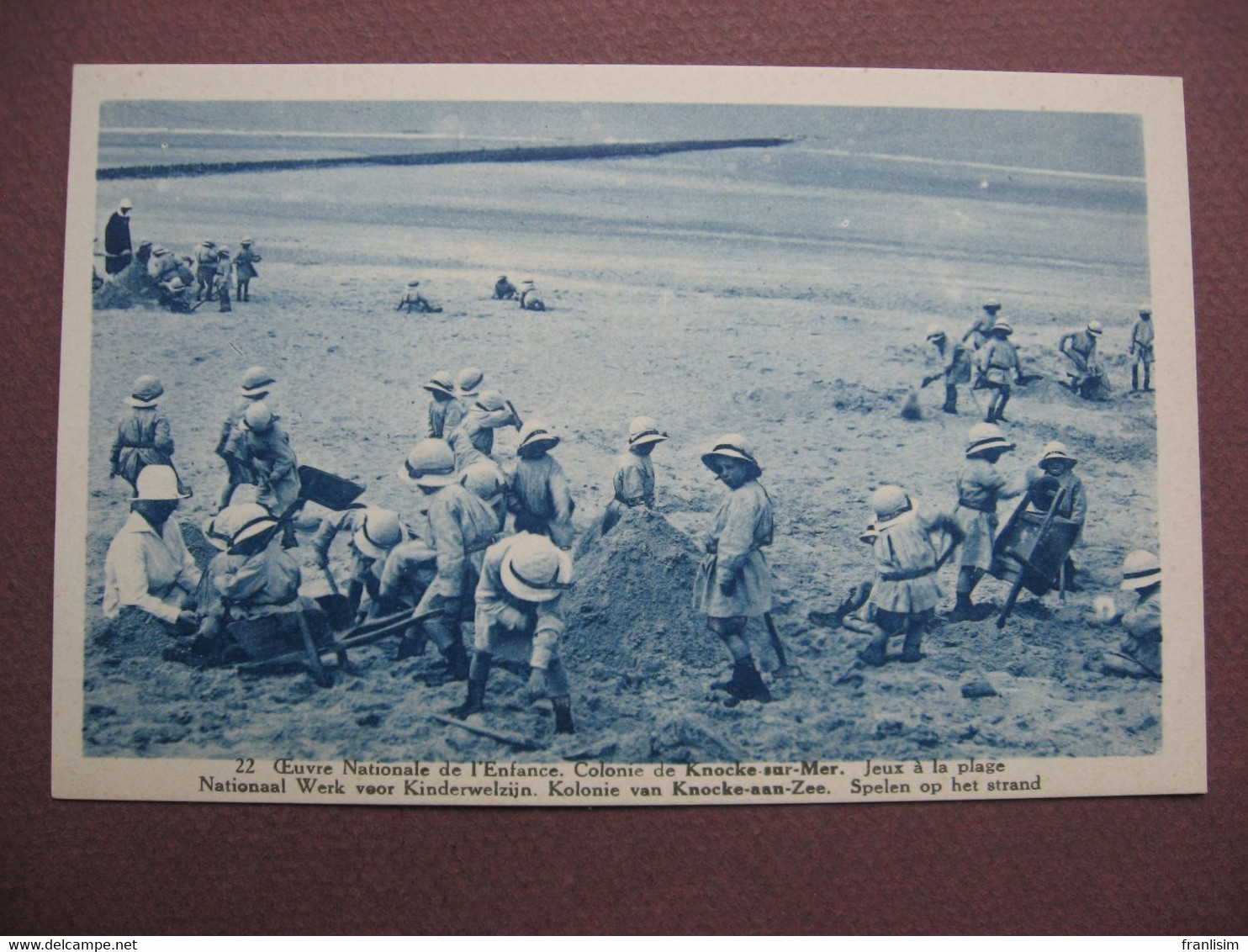 CPA Oeuvre Nationale De L'Enfance Colonie De KNOKKE KNOCKE SUR MER 1930 Jeux à La Plage ENFANTS - Knokke