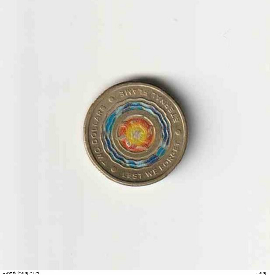 ⭐2018 - Australia ETERNAL FLAME At The Australian War Memorial 'Lest We Forget' - $2 Coin Circulated⭐ - 2 Dollars