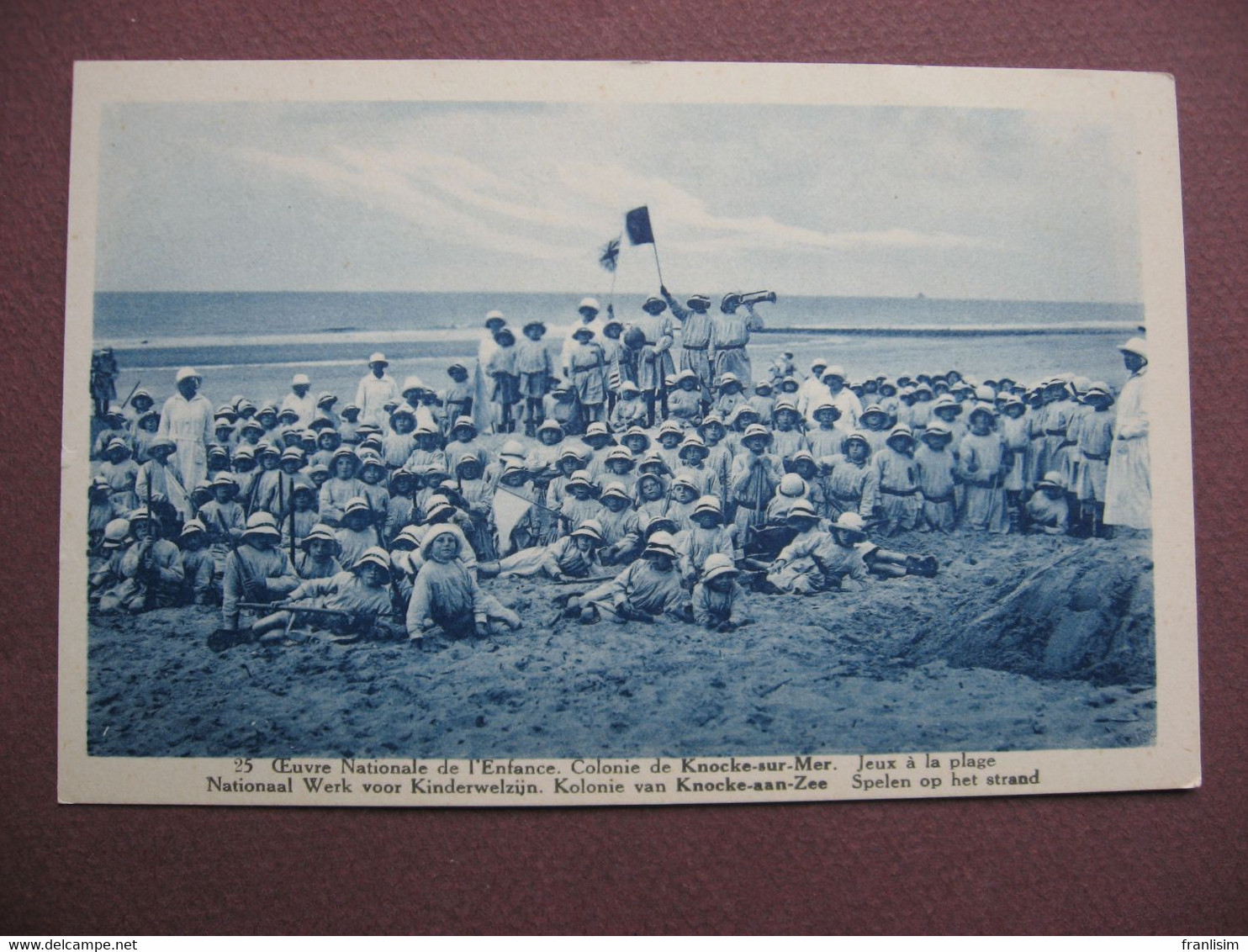 CPA Oeuvre Nationale De L'Enfance Colonie De KNOKKE KNOCKE SUR MER 1930 Jeux à La Plage METIERS ENFANTS - Knokke