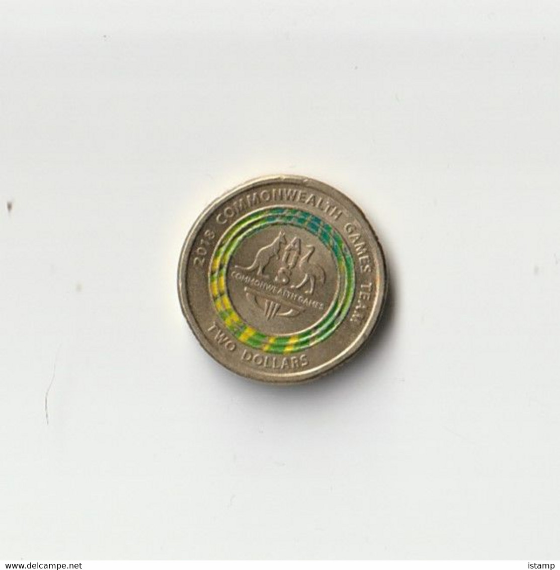 ⭐2018 - Australia Gold Coast COMMONWEALTH GAMES 'Team With Logo' - $2 Coin Circulated⭐ - 2 Dollars
