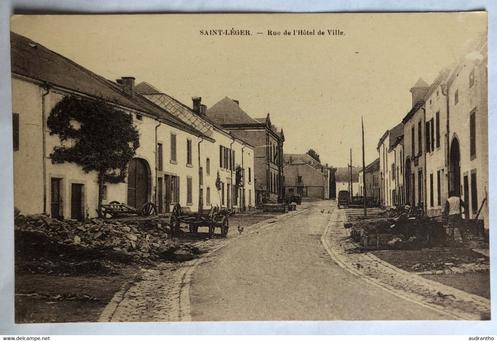 CPA Rare Belgique Saint Léger Gaume - Rue De L'Hôtel De Ville - Rosmant Rongvaux - Saint-Léger