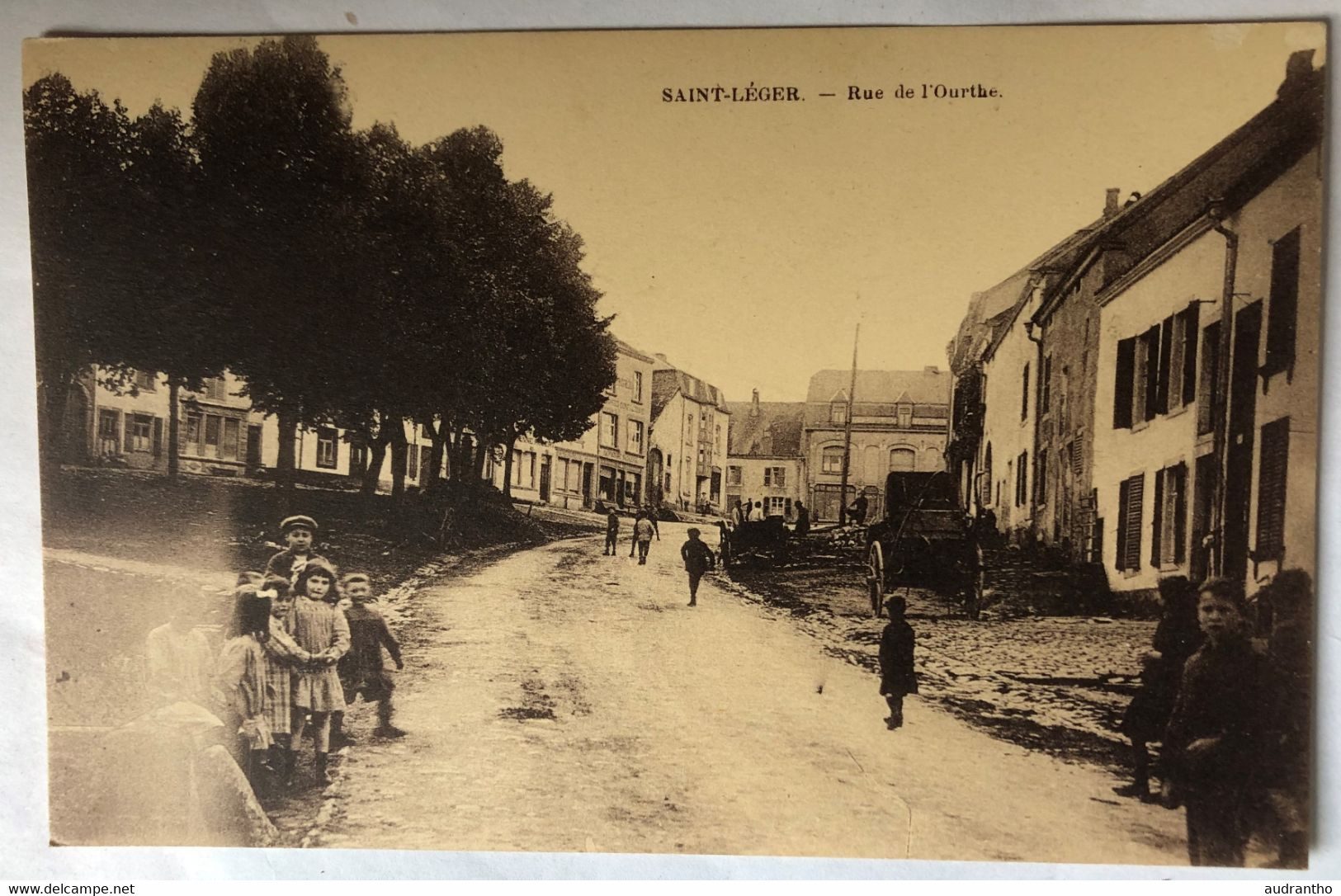 CPA Rare Belgique Saint Léger Gaume - Rue De L'Ourthe - Personnages - Rosmant Rongvaux - Saint-Leger