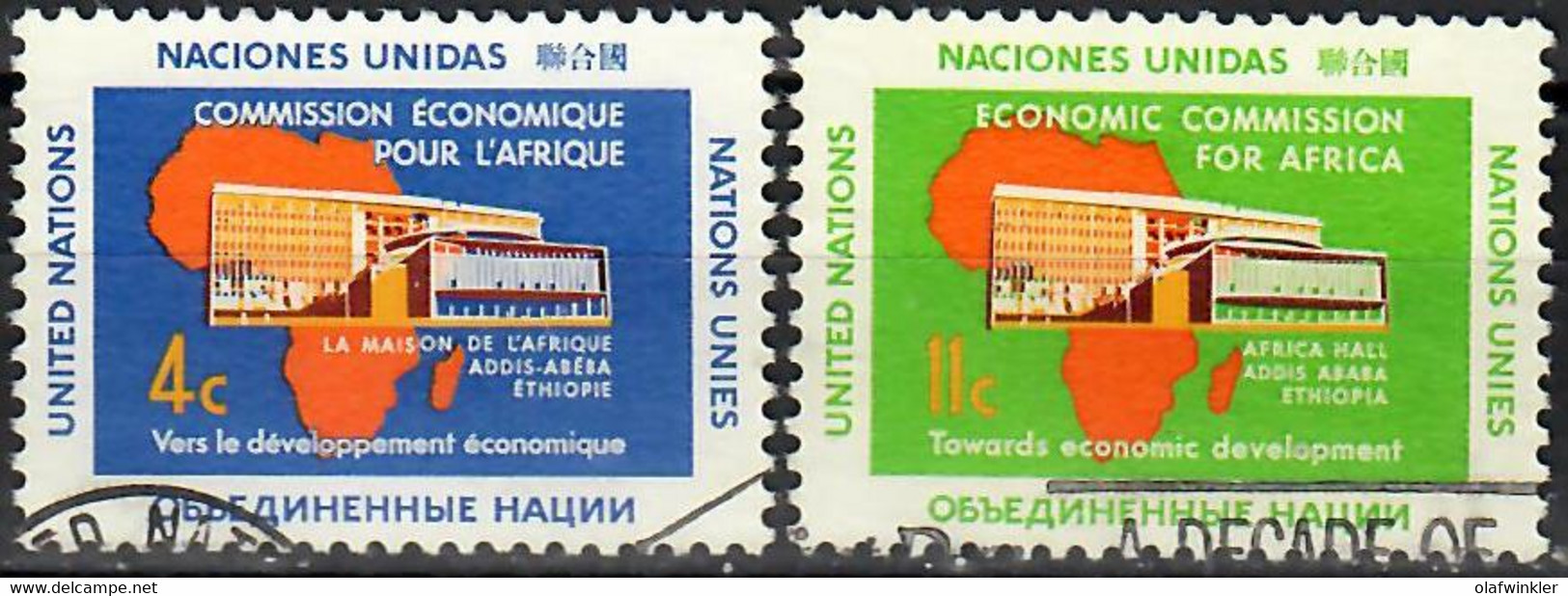 1961 Economic Commission For Africa Sc 95-96 / YT 91-92 / Mi 109-10 Used / Oblitéré / Gestemplet [zro] - Oblitérés