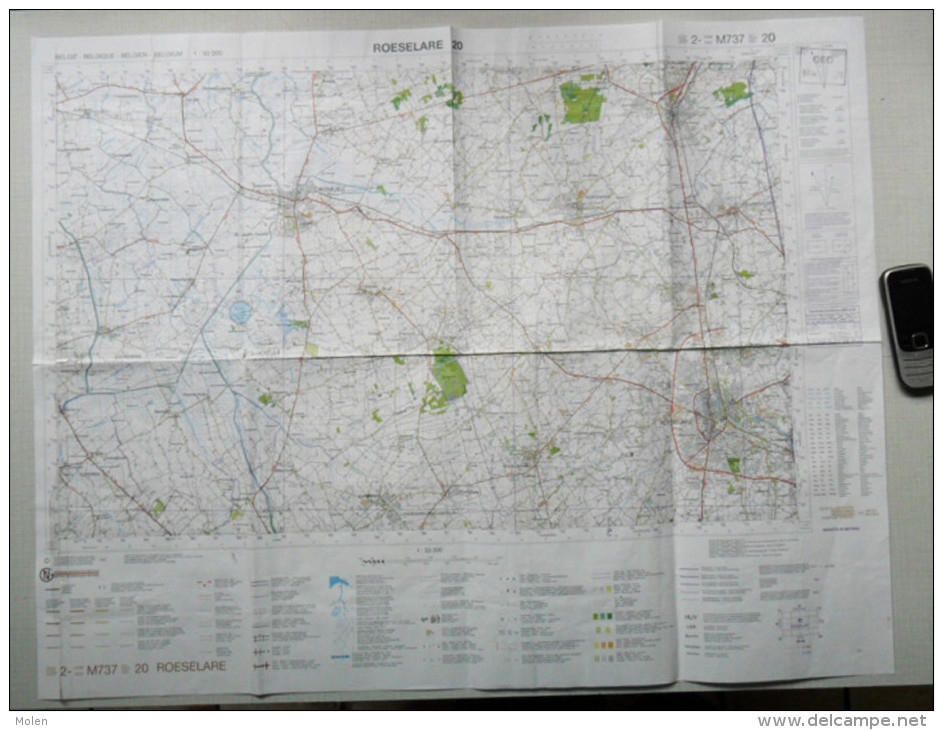 STAFKAART ROESELARE 2002 DIKSMUIDE VLETEREN KORTEMARK TORHOUT LICHTERVELDE HOUTHULST STADEN RUMBEKE KLERKEN S315 - Roeselare