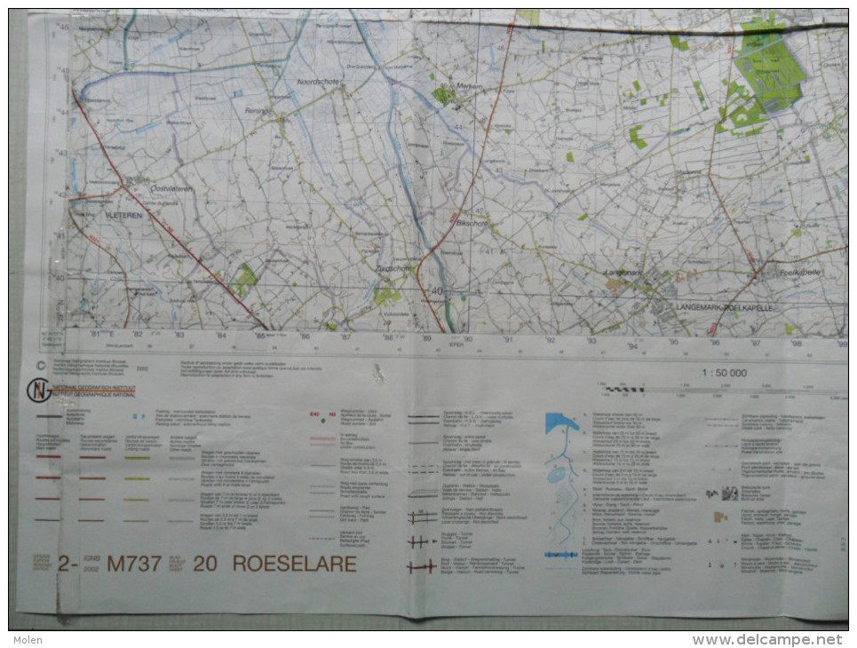 STAFKAART ROESELARE 2002 DIKSMUIDE VLETEREN KORTEMARK TORHOUT LICHTERVELDE HOUTHULST STADEN RUMBEKE KLERKEN S315 - Roeselare