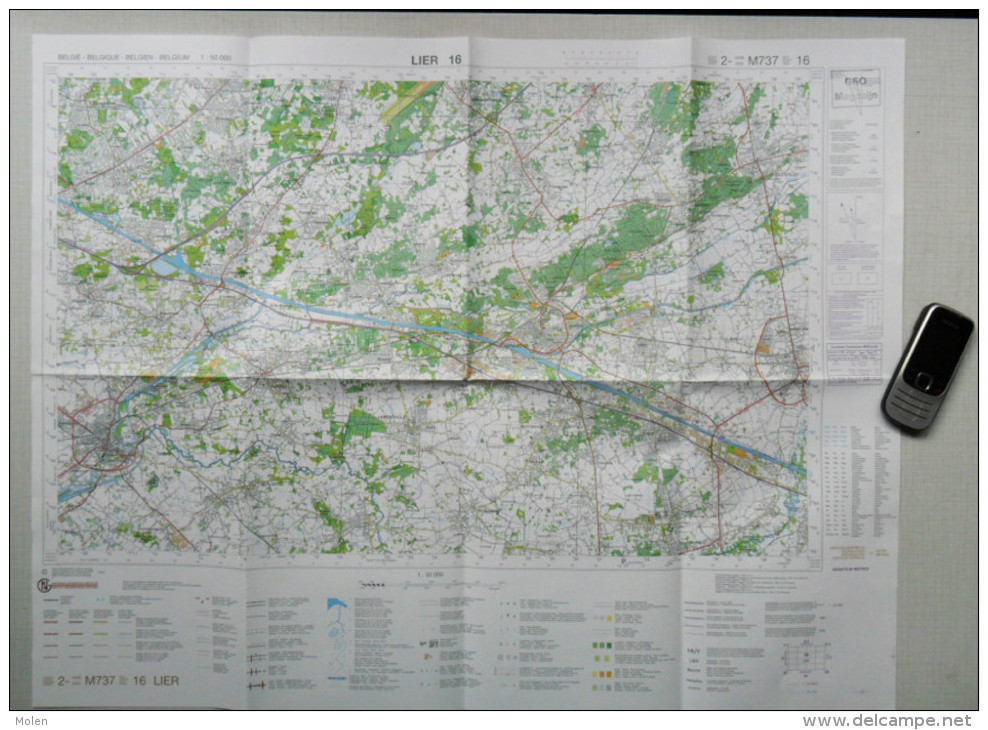 1 GROTE STAFKAART LIER 2005 HERENTALS NIJLEN KASTERLEE ZANDHOVEN LILLE GEEL GROBBENDONK SCHILDE OLEN RANST BERLAAR S311 - Lier