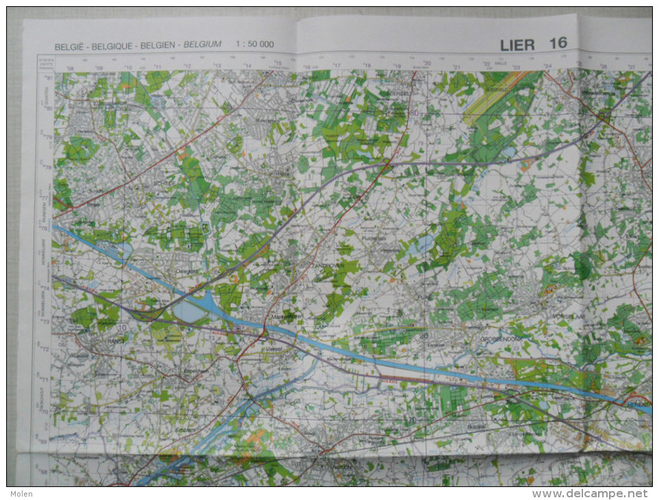 1 GROTE STAFKAART LIER 2005 HERENTALS NIJLEN KASTERLEE ZANDHOVEN LILLE GEEL GROBBENDONK SCHILDE OLEN RANST BERLAAR S311 - Lier