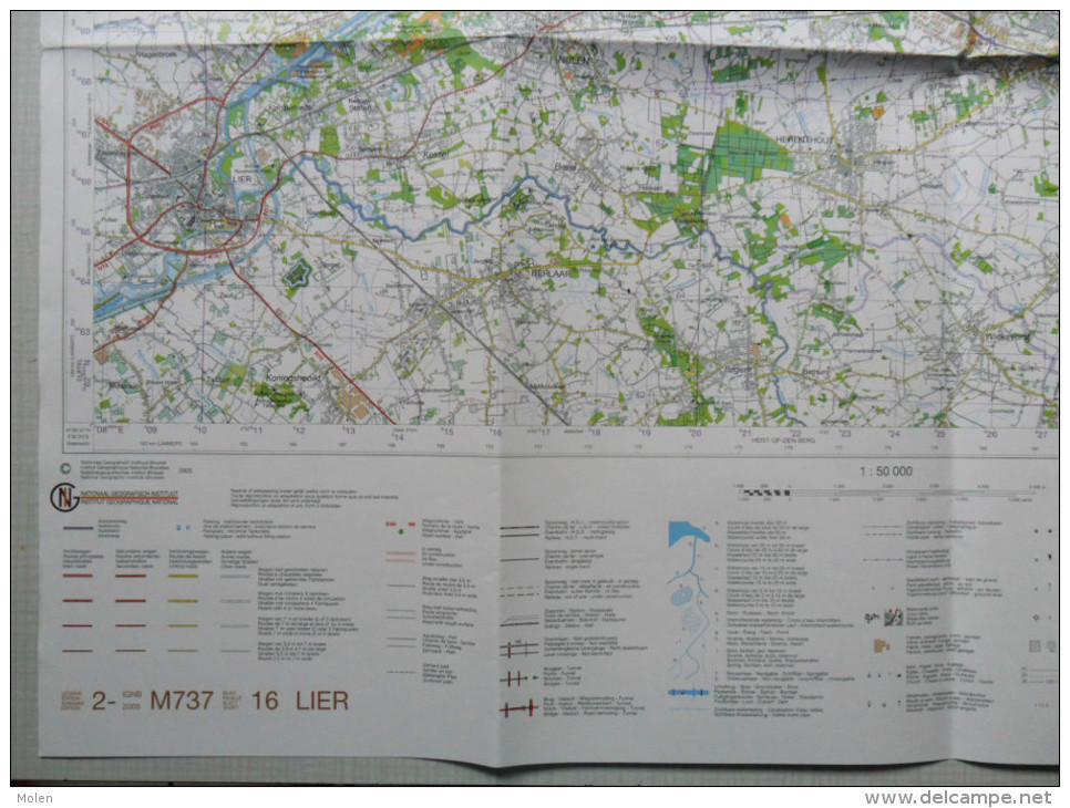 1 GROTE STAFKAART LIER 2005 HERENTALS NIJLEN KASTERLEE ZANDHOVEN LILLE GEEL GROBBENDONK SCHILDE OLEN RANST BERLAAR S311 - Lier