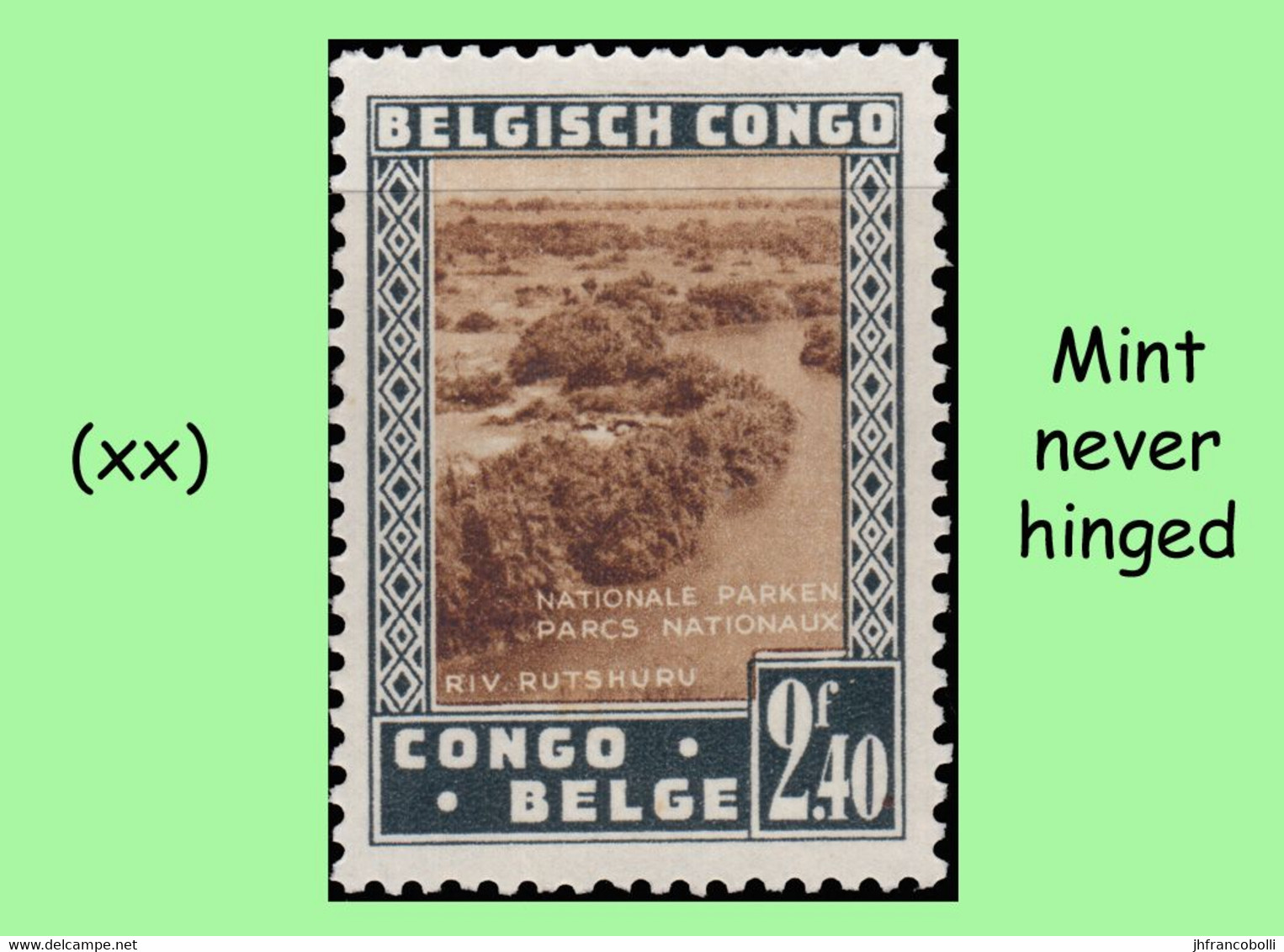 1938 ** BELGIAN CONGO / CONGO BELGE = COB 200 MNH RUTSHURU RIVER BLOCK OF -4- STAMPS WITH ORIGINAL GUM - Blocks & Kleinbögen